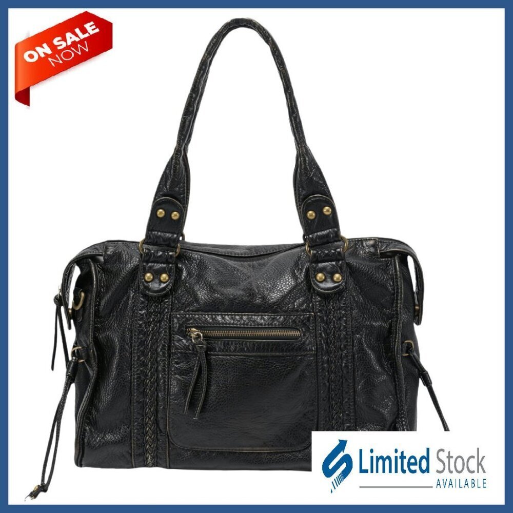 Large Hobo Crossbody Bag with Zipper Pockets for Work & Travel